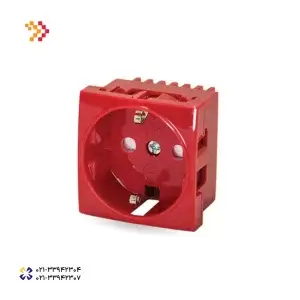 پریز برق طرح آلمانی 45x45 قرمز (DN-PR-4545) دانوب