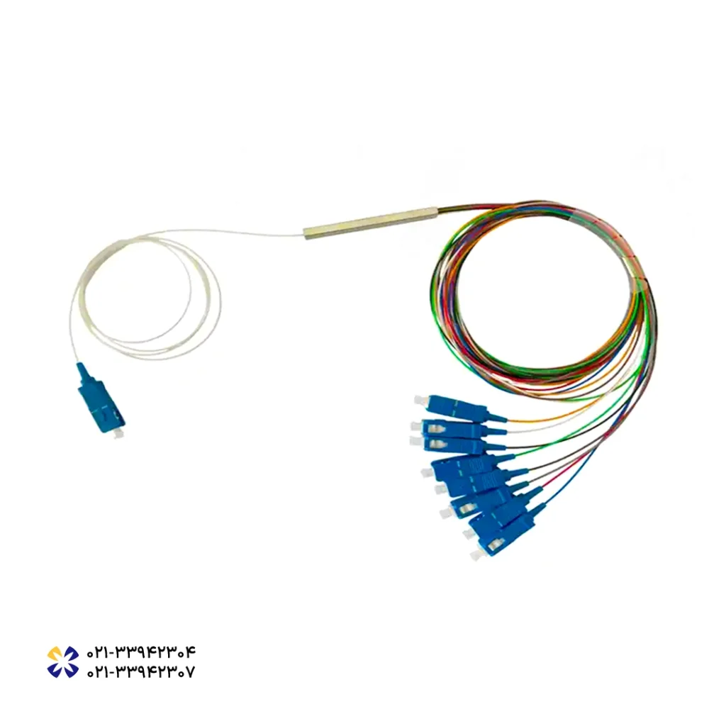 اسپلیتر فیبر نوری 1 به 8 PLC Splitter SC/UPC 1M